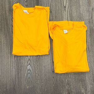 NWOT Gildan NBA 2 Pack T-Shirts Crewneck Short Sleeve Pullover Yellow Size L